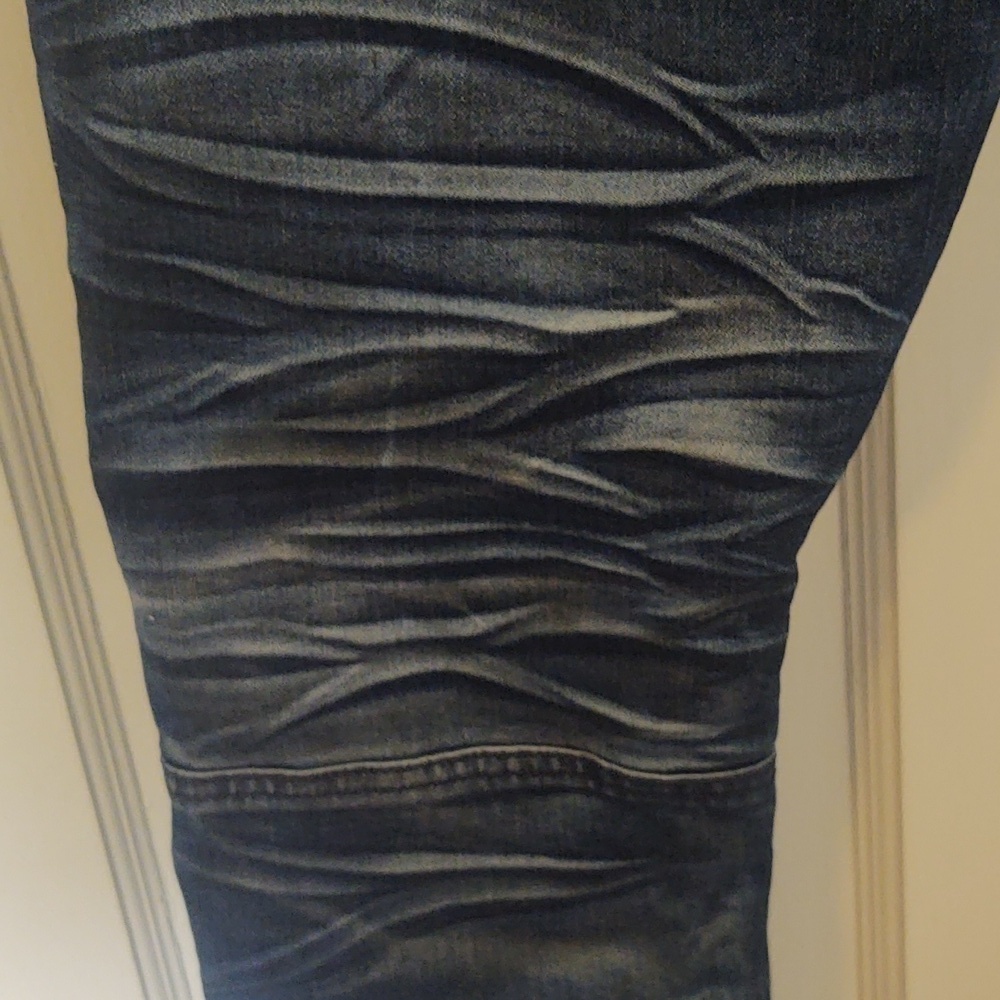R. Sole Denim Moto Style Slim Fit Distressed Jeans Sz 34 x 32 - Picture 9 of 11